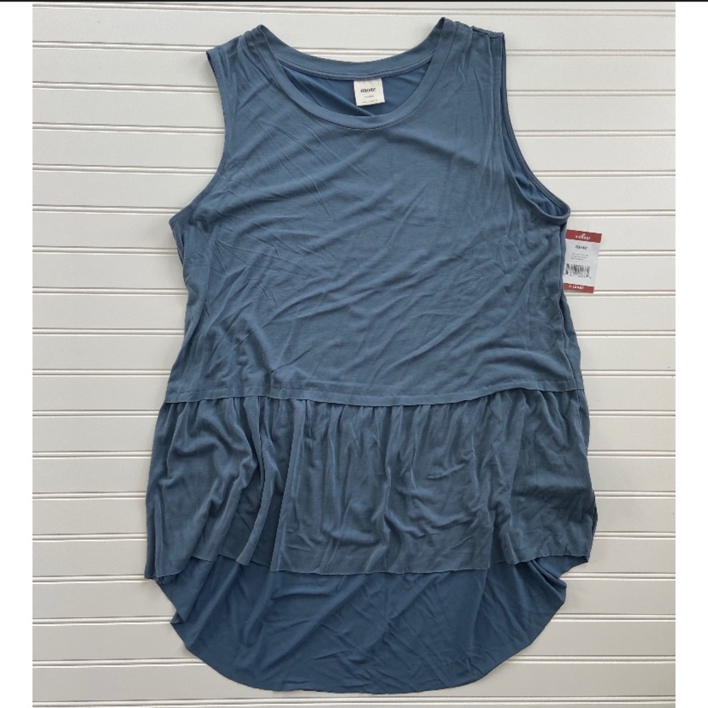 Anthropologie Mote Denim Blue Hi Low Tank Top